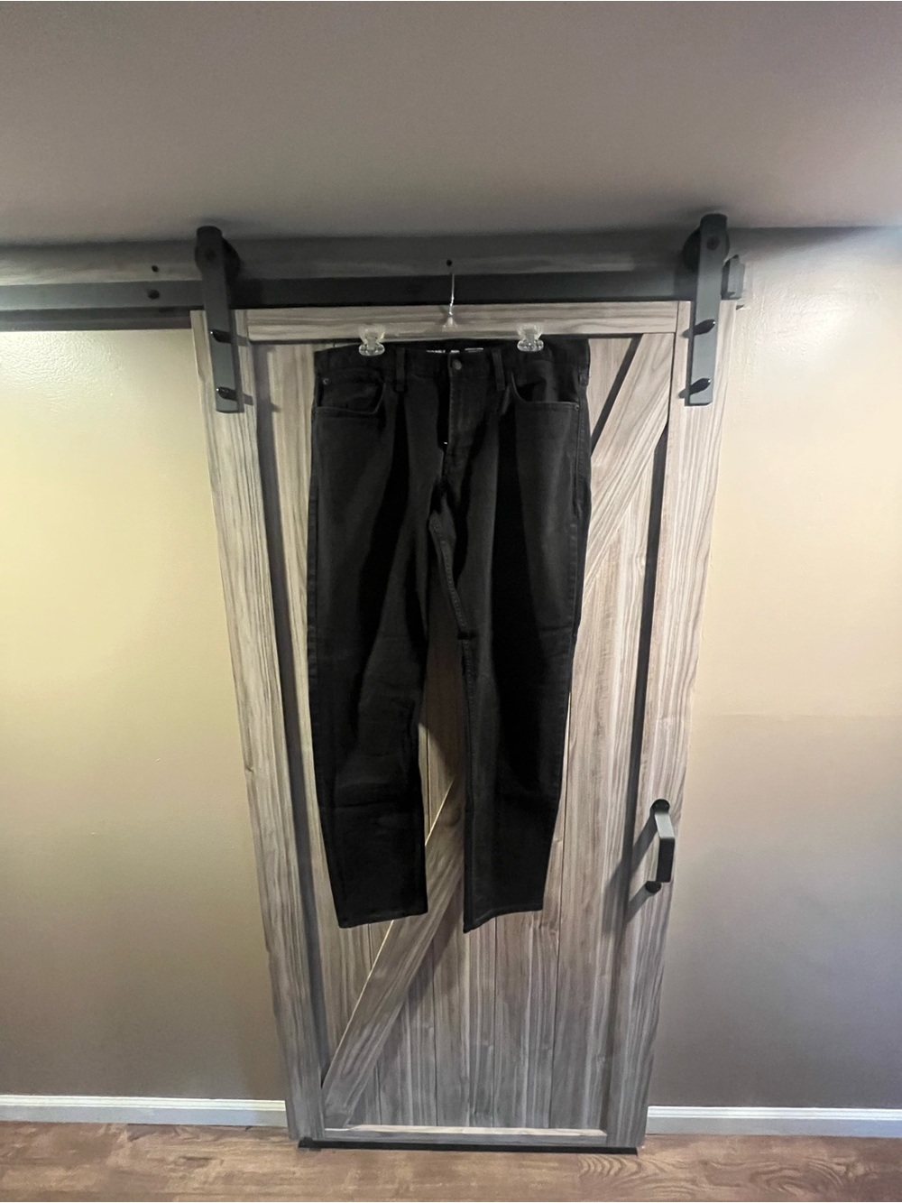 Black Straight-Leg Jeans